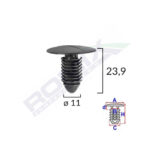 CLIPS TAPITERIE PENTRU GM 11X23.9MM - NEGRU SET 10 BUC - imagine 2