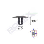 CLIPS FIXARE CAPAC MOTOR PENTRU FORD 8X13.8MM - NEGRU SET 10 BUC - imagine 2