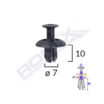CLIPS FIXARE HONDA/MITSUBISHI 7X10MM - NEGRU SET 10 BUC - imagine 2