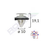 CLIPS TAPITERIE PENTRU MAZDA/SUBARU 10X19.1MM - ALB SET 10 BUC - imagine 2