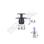 CLIPS FIXARE PENTRU BMW/MERCEDES/PEUGEOT 8.5X9.4MM - NEGRU SET 10 BUC - imagine 2