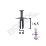 CLIPS FIXARE PENTRU BMW/MINI/OPEL 6X16.5MM - NEGRU SET 10 BUC - imagine 2