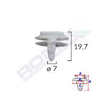 CLIPS FIXARE ELEMENTE EXTERIOARE PENTRU RENAULT 7X19.7MM - ALB SET 10 BUC - imagine 2
