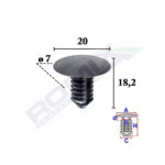 CLIPS TAPITERIE PENTRU GRUP VAG 7X18.2MM NEGRU - SET 10 BUC - imagine 2