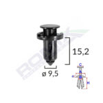 CLIPS FIXARE PENTRU NISSAN/HONDA/SUBARU 9.5X15.2MM - NEGRU SET 10 BUC - imagine 2
