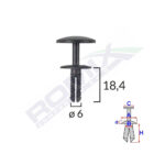 CLIPS FIXARE UNIVERSAL 6X18.4MM - NEGRU SET 25 BUC - imagine 2