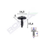 SURUB FIXARE PENTRU AUDI,VW, SKODA5X15.4MM SET 10 BUC - imagine 2