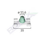 ELEMENT FIXARE BANDOURI LATERALE PENTRU BMW 3 E46 SET 10 BUC - imagine 2