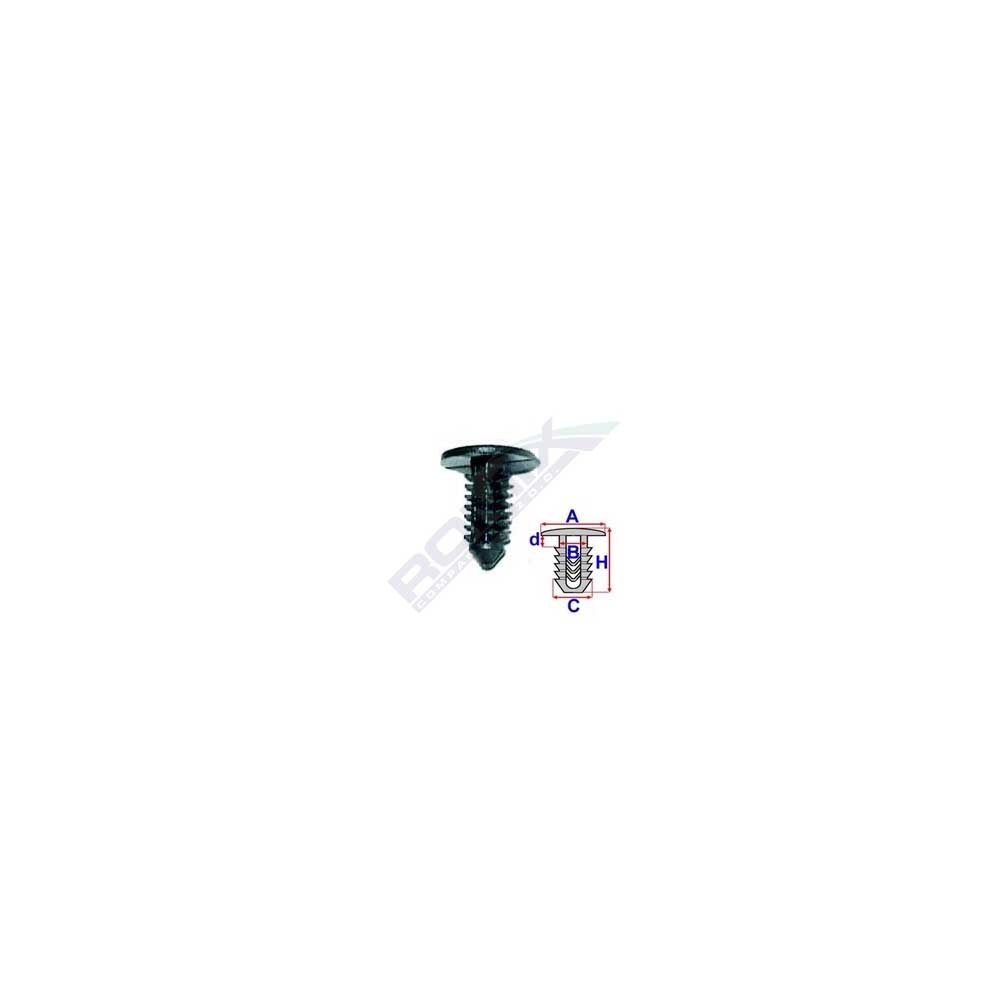 34545 CLIPS TAPITERIE PENTRU SUZUKI 5.6X12.9MM - NEGRU SET 10 BUC - imagine 1