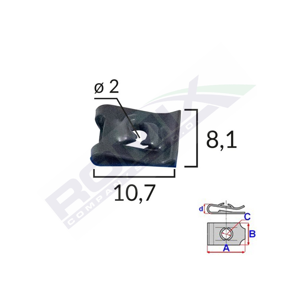 34577 CLIPS FIXARE UNIVERSAL - NEGRU SET 25 BUC - imagine 1