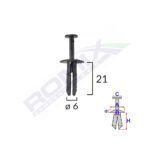 CLIPS FIXARE PENTRU BMW/OPEL 6X21MM - NEGRU SET 10 BUC
