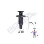 CLIPS FIXARE PENTRU HONDA/HYUNDAI/LEXUS/TOYOTA/KIA - FIXARE MASCA FATA - NEGRU SET 10 BUC - imagine 2