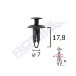 CLIPS FIXARE FORD - NEGRU SET 10 BUC - imagine 2