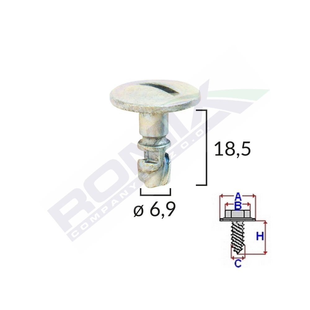 34832 SURUB CAPAC MOTOR PENTRU VW/AUDI/SKODA 6.9X18.5MM - METALIC SET 5 BUC - imagine 1