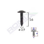 SURUB UNIVERSAL FIXARE NEGRU 3.9X16MM SET 25 BUC