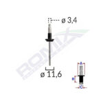 POPNIT VOLVO UNIVERSAL 3.4X11.6MM - METALIC SET 10 BUC