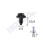CLIPS FIXARE PENTRU LEXUS/SUZUKI/TOYOTA/HONDA/YAMAHA 6X13.4MM - NEGRU SET 10 BUC