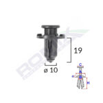 CLIPS FIXARE PENTRU SUBARU 10X19MM NEGRU - SET 10 BUC
