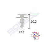 CLIPS TAPITERIE PENTRU FIAT/LANCIA/ALFA ROMEO - ALB SET 10 BUC - imagine 2