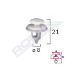 CLIPS TAPITERIE PENTRU CITROEN/PEUGEOT - ALB SET 10 BUC - imagine 2