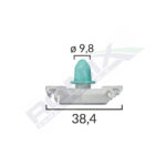 CLIPS FIXARE ELEMENTE EXTERIOARE PENTRU VW - ALB SET 10 BUC - imagine 2