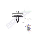 CLIPS GARNITURA PENTRU CITROEN FIAT PEUGEOT 18X13.1MM - NEGRU SET 10 BUC - imagine 2