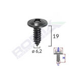 SURUB CU CAP INCRUCISAT DIAMETRU 6.2MM LUNGIME 19MM SET 10 BUC - imagine 2