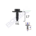 SURUB FIXARE ELEMENTE EXTERIOR PENTRU PEUGEOT, CITROEN 6X17MM SET 5 BUC - imagine 2