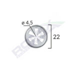 CLEMA FIXARE ELEMENTE EXTERIOR PENTRU VW, SKODA, AUDI, FORD, SEAT 4.5X22MM SET 10BUC - imagine 2