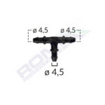 CONECTOR FURTUN TEU UNIVERSAL 4.5MM - NEGRU SET 10 BUC - imagine 2