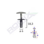 CLIPS FIXARE UNIVERSAL 6X18.3MM - NEGRU SET 25 BUC - imagine 2