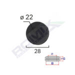 CAPAC CAUCIUC INCHIS UNIVERSAL DIAMETRU 22MMSET 5 BUC - imagine 2