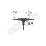 CONECTOR TEU FURTUN CONDUCTE UNIVERSAL 3.6 - 5.6 - 8.9MM - NEGRU SET 5 BUC - imagine 2
