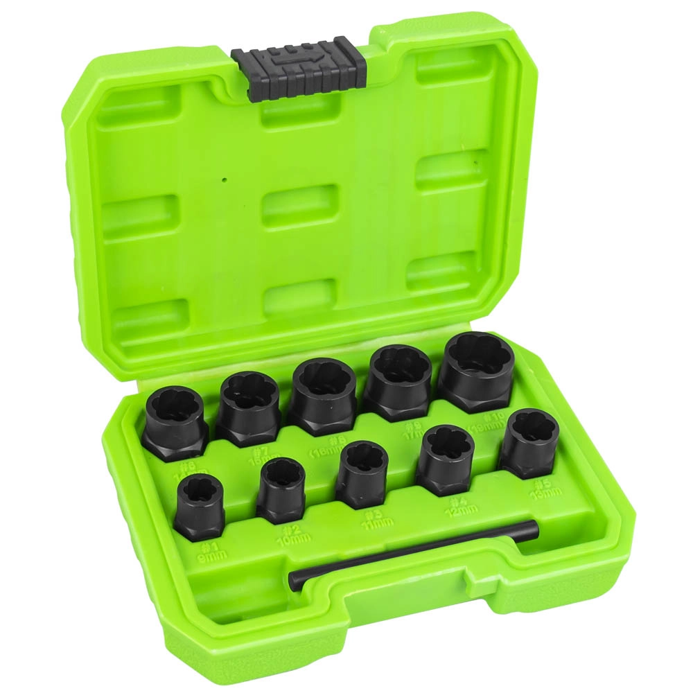 39003-2 SET TUBULARE TWIST DE 3/8' PENTRU EXTRACTIE A PIULITELOR SI SURUBURILOR DE BLOCARE JBM - imagine 1