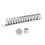 SET TUBULARE 1/4' HEXAGONALE JBM