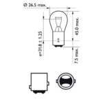 SET 2 BECURI SEMNALIZARE P21/5W 12V (blister) PHILIPS - imagine 2