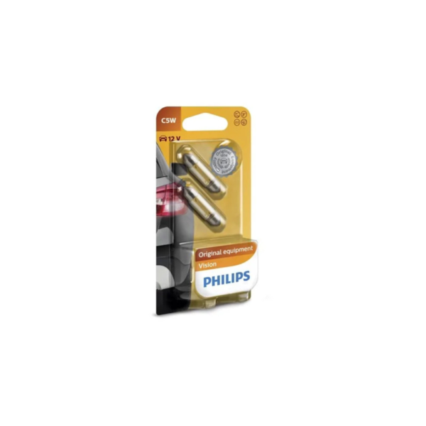 SET 2 BECURI 12V C5W FESTOON VISION BLISTER PHILIPS
