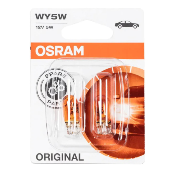 SET 2 BECURI 12V WY5W ORIGINAL BLISTER OSRAM
