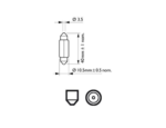 BEC FESTOON T10.5X43 5W SV8.5 12V SET 10 BUC PHILIPS - imagine 2