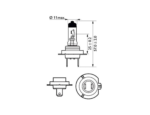 BEC FAR H7 55W 12V X-TREME VISION PRO150 (blister) PHILIPS - imagine 2