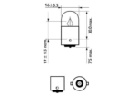 BEC AUXILIAR R5W BA15s 12V SET 10 buc PHILIPS - imagine 2