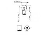 BEC SEMNALIZARE P21W 12V SET 10 buc PHILIPS - imagine 3