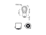 BEC SEMNALIZARE PY21W 12V SET 10 buc PHILIPS - imagine 3