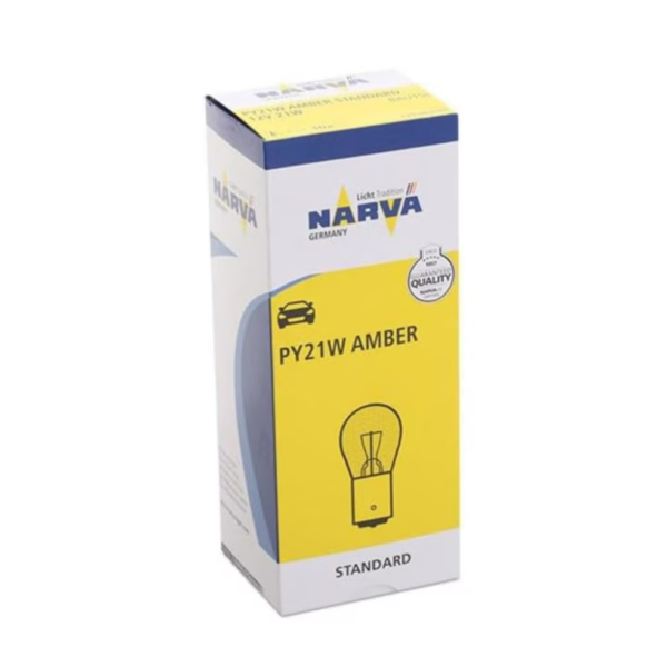 BEC SEMNALIZARE 12V PY21W GALBEN SET 10 BUC NARVA