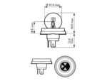 BEC FAR R2 12V 45/40W VISION (cutie) PHILIPS - imagine 3