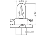 BEC BORD BX8.4D SOCLU VERDE DESCHIS 12V 2W SET 10 BUC OSRAM - imagine 2