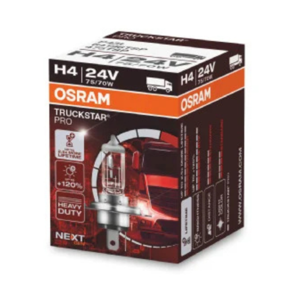 BEC CAMION 24V H4 70/75 W TRUCKSTAR PRO +120% NextGen OSRAM