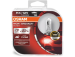 SET 2 BECURI 12V H4 60/55 W NIGHT BREAKER SILVER +100% OSRAM