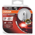 SET 2 BECURI 12V H4 60/55 W NIGHT BREAKER SILVER +100% OSRAM