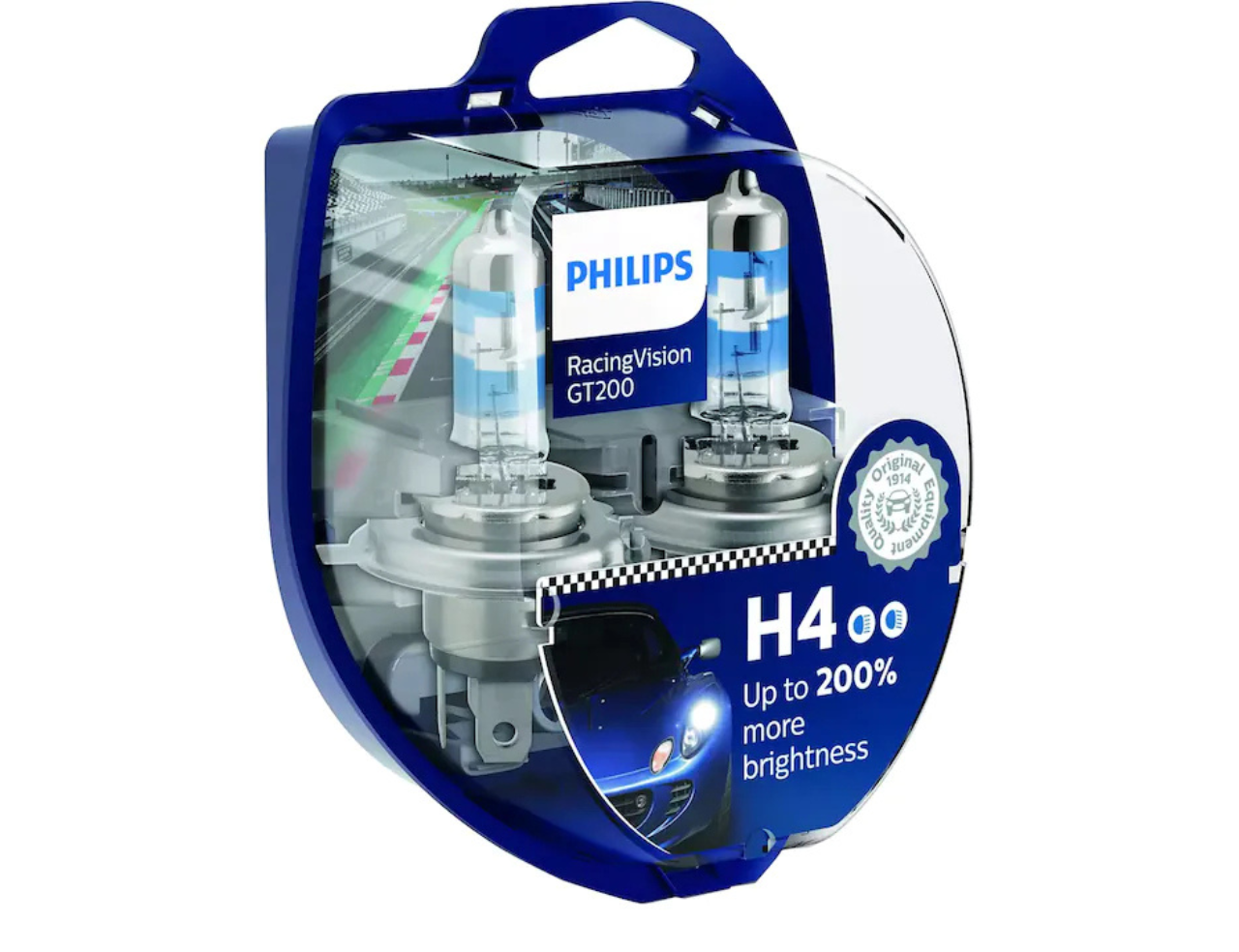Untitled design SET 2 BECURI FAR H4 60/55W 12V RACING VISION GT200 PHILIPS - imagine 1